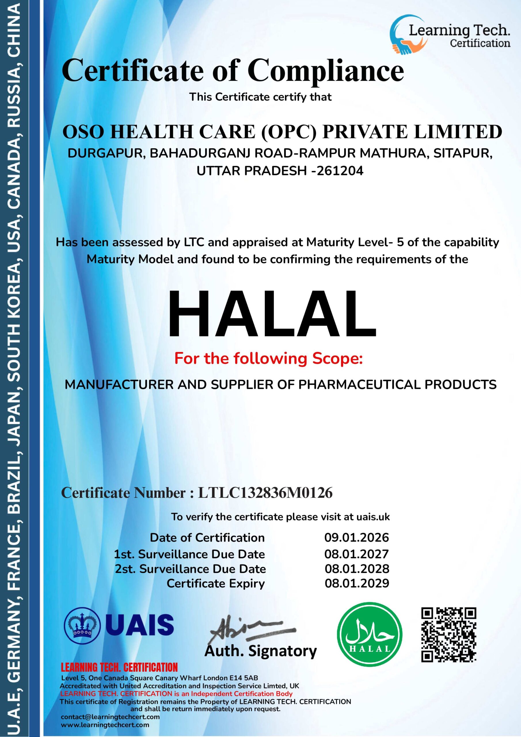 OSO HEALTH CAR- HALAL